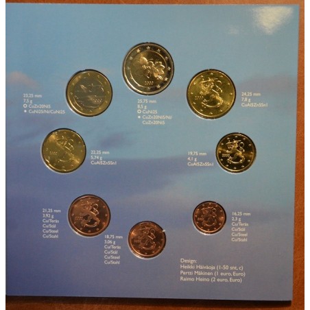 eurocoin eurocoins Finland 2000 - official set of 8 coins (BU)
