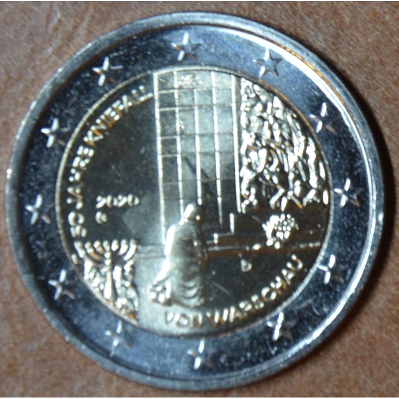 Euromince mince 2 Euro Nemecko 2020 \\"G\\" Varšavské pokľaknutie (...