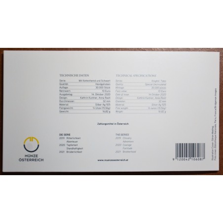 Euromince mince 10 Euro Rakúsko 2020 - Príbehy rytierov IV. (BU)