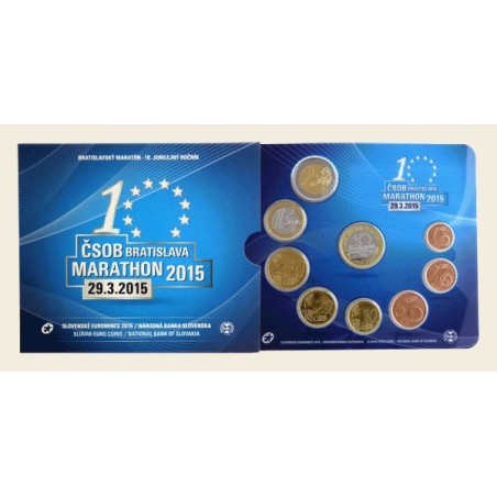 eurocoin eurocoins Set of 8 Slovak coins 2015 Marathon of Bratislav...