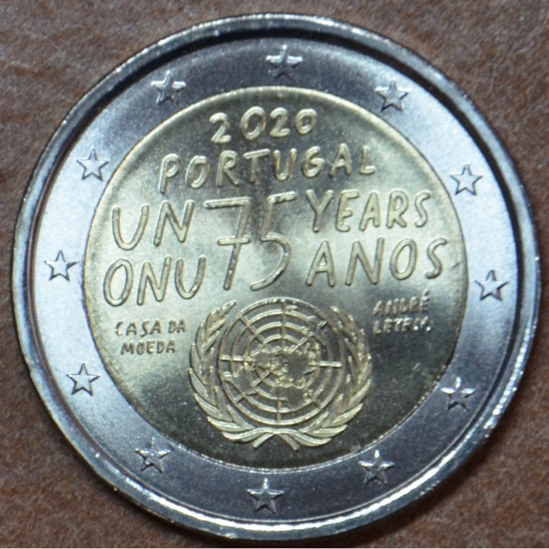 eurocoin eurocoins Damaged 2 Euro Portugal 2020 - 75 years United N...