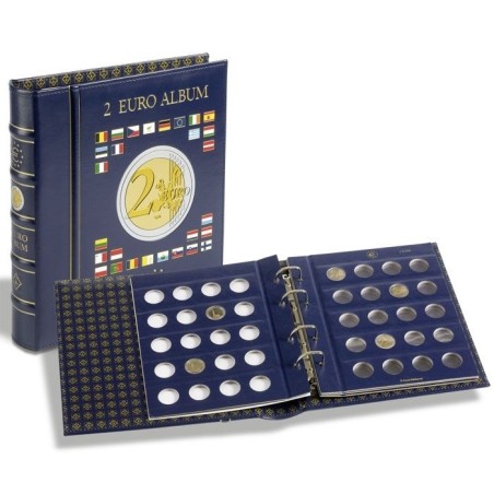 eurocoin eurocoins Second hand Leuchtturm Vista album for 2 Euro coins