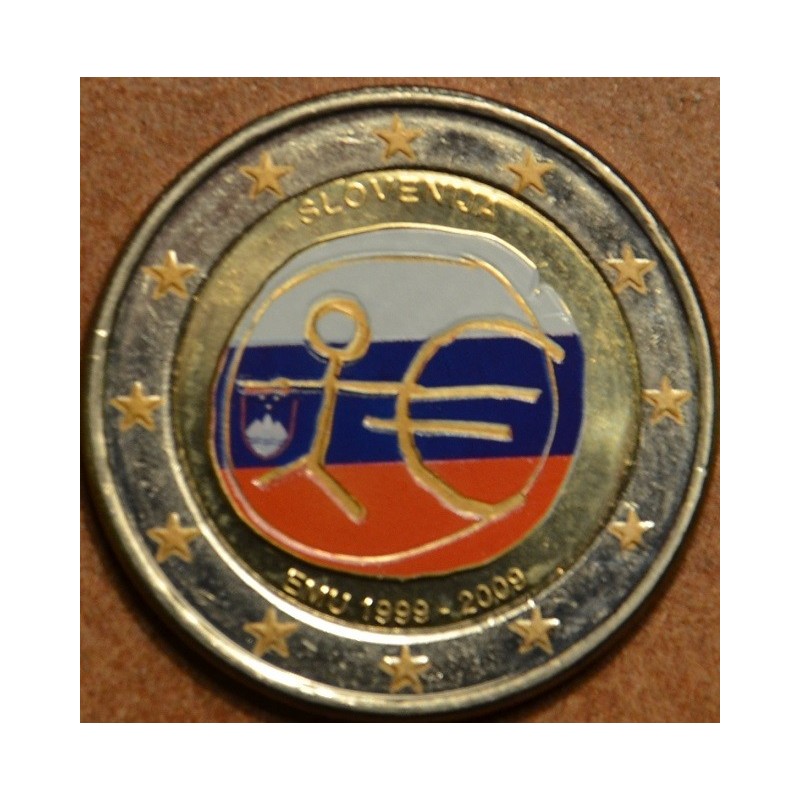 Euromince mince 2 Euro Slovinsko 2009 - 10. výročie hospodárskej a ...