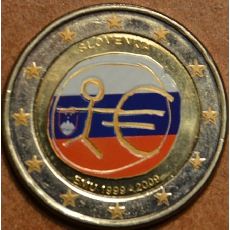 euroerme érme 2 Euro Szlovénia 2009 - 10 éves az Európai Monetáris ...