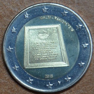 Euromince mince 2 Euro Malta 2015 - Republika 1974 (UNC so značkou ...