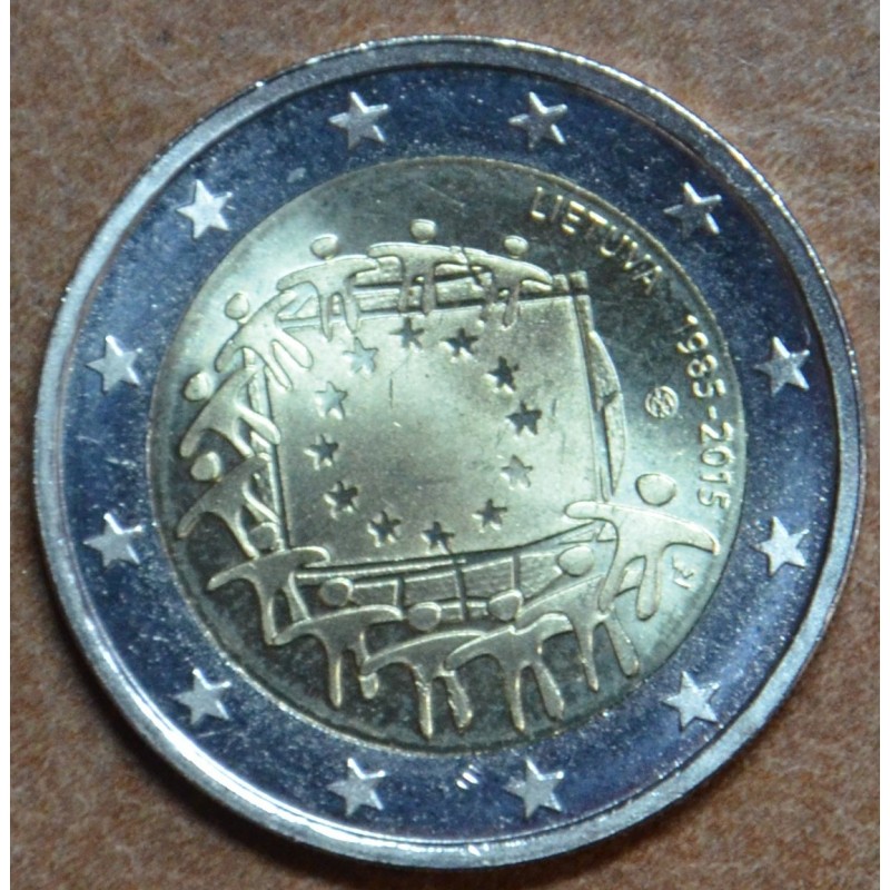 Euromince mince 2 Euro Litva 2015 - 30 rokov Europskej vlajky (UNC)