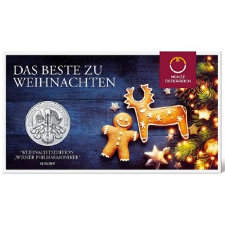 euroerme érme 1,50 Euro Ausztria 2020 Philharmonic 1oz Karácsonyi v...