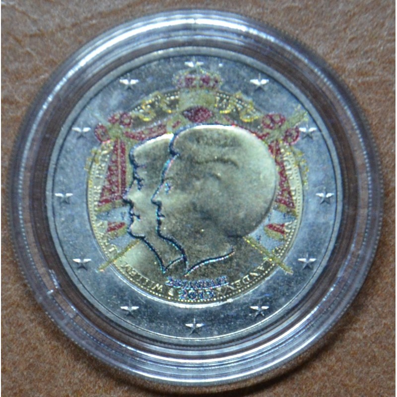 euroerme érme 2 Euro Hollandia 2013 - Dupla portré II. (színezett UNC)