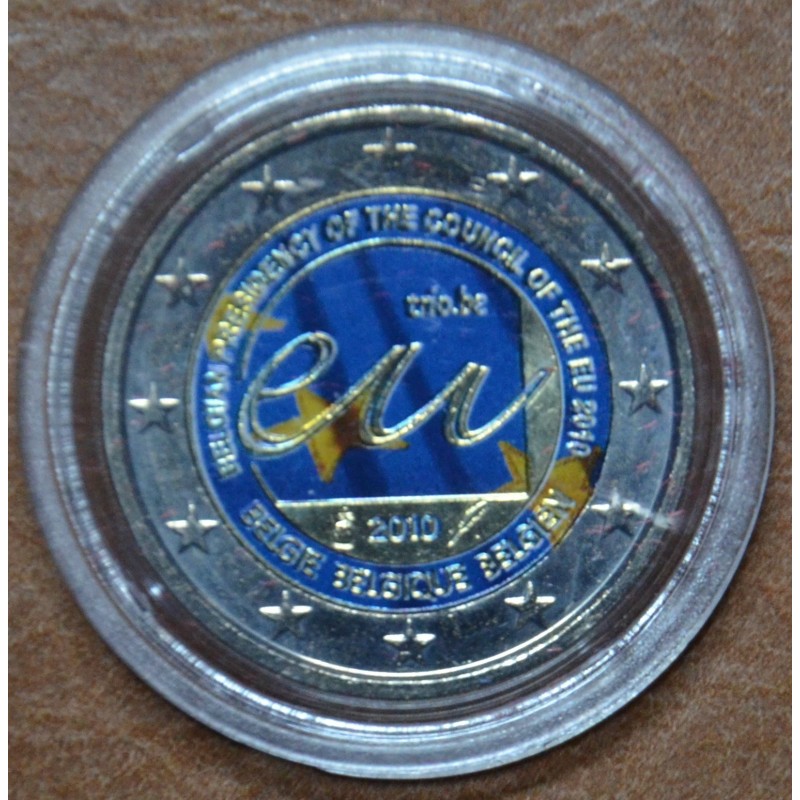 euroerme érme 2 Euro Belgium - Belgium EU elnöksége 2010 IV. (színe...