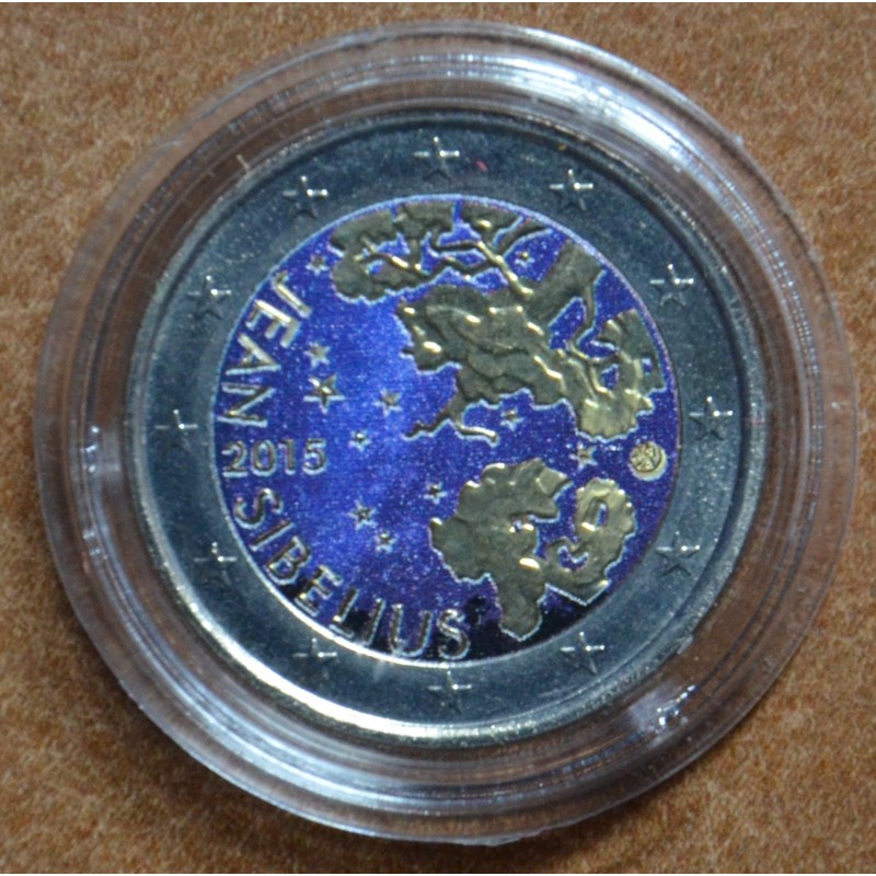 eurocoin eurocoins 2 Euro Finland 2015 - Jean Sibelius V. (colored ...