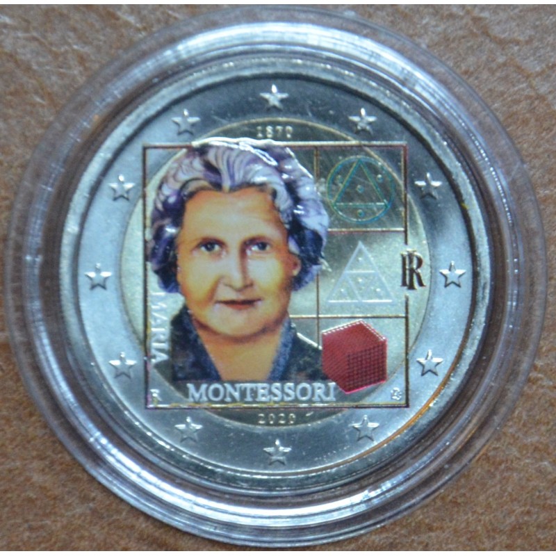 Euromince mince 2 Euro Taliansko 2020 - Maria Montessori (farebná UNC)