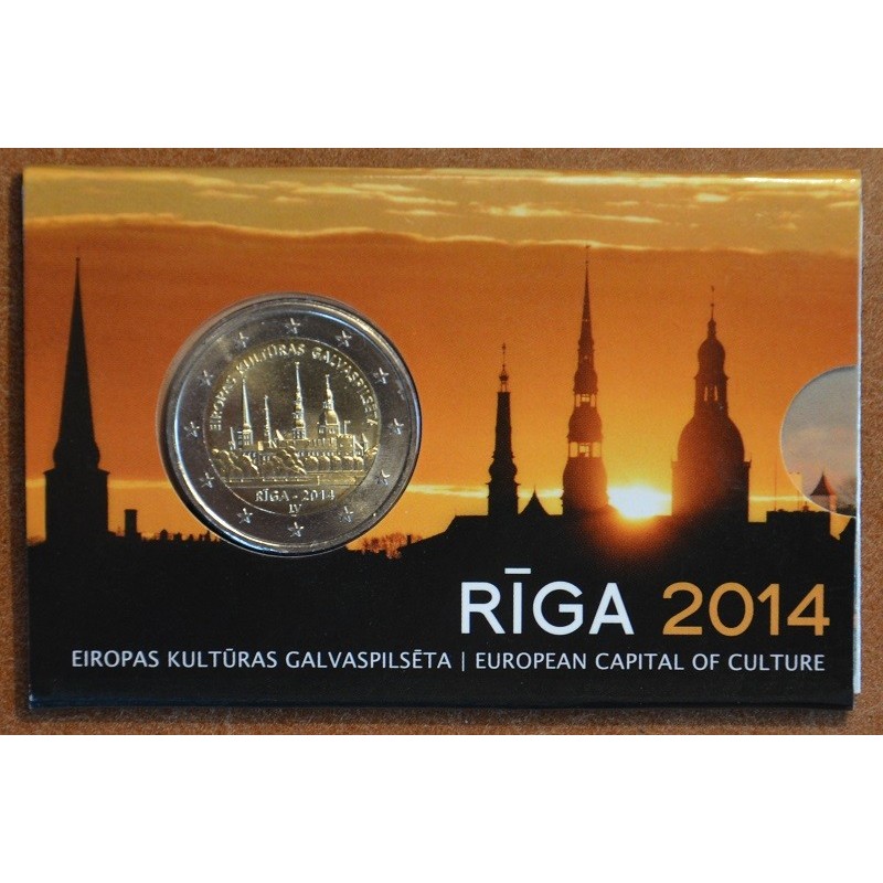 Euromince mince 2 Euro Lotyšsko 2014 - Riga Európske mesto kultúry ...