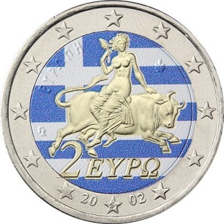 Euromince mince 2 Euro Grécko - Európa (farebná UNC)