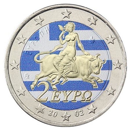 euroerme érme 2 Euro Görögország - Európa (színezett UNC)