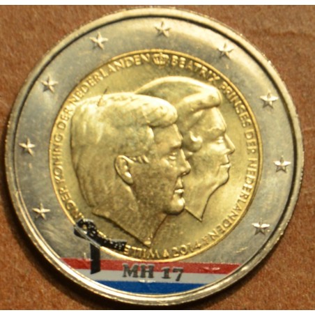 euroerme érme 2 Euro Hollandia 2014 - Dupla portré IV. (színezett UNC)