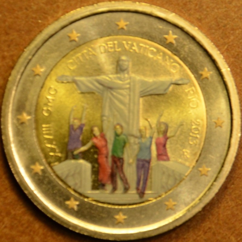 Euromince mince 2 Euro Vatikan 2013 - 28. Svetové dni mládeže, Rio ...