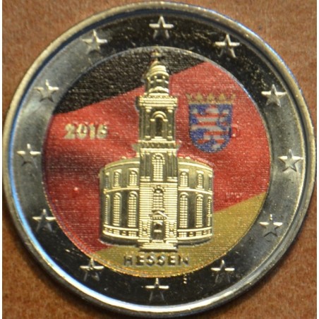 Euromince mince 2 Euro Nemecko 2015 \\"F\\" - Hessen: kostoľ sv. Pa...