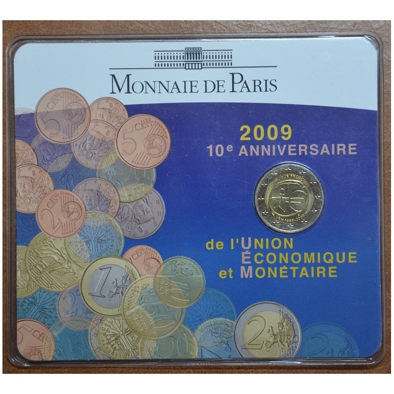 Euromince mince 2 Euro Francúzsko 2009 - 10. výročie hospodárskej a...