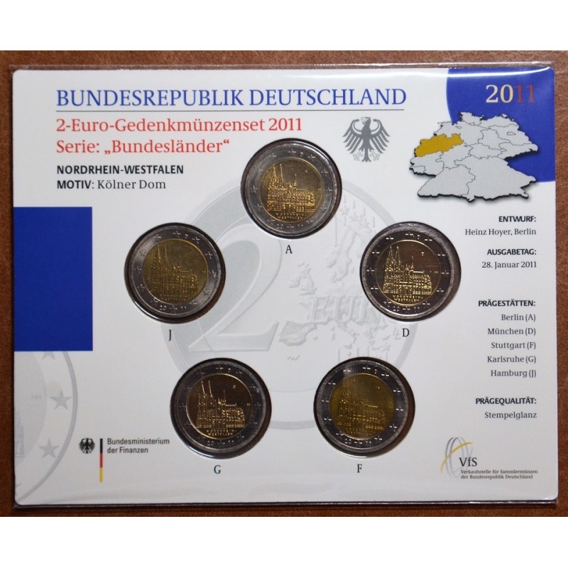 euroerme érme 2 Euro Németország 2011 - Nordehein-Westfalen: A köln...