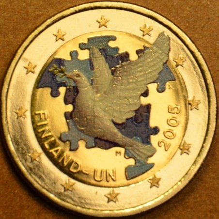 Euromince mince 2 Euro Fínsko 2005 - 60. výročie založenia OSN (far...