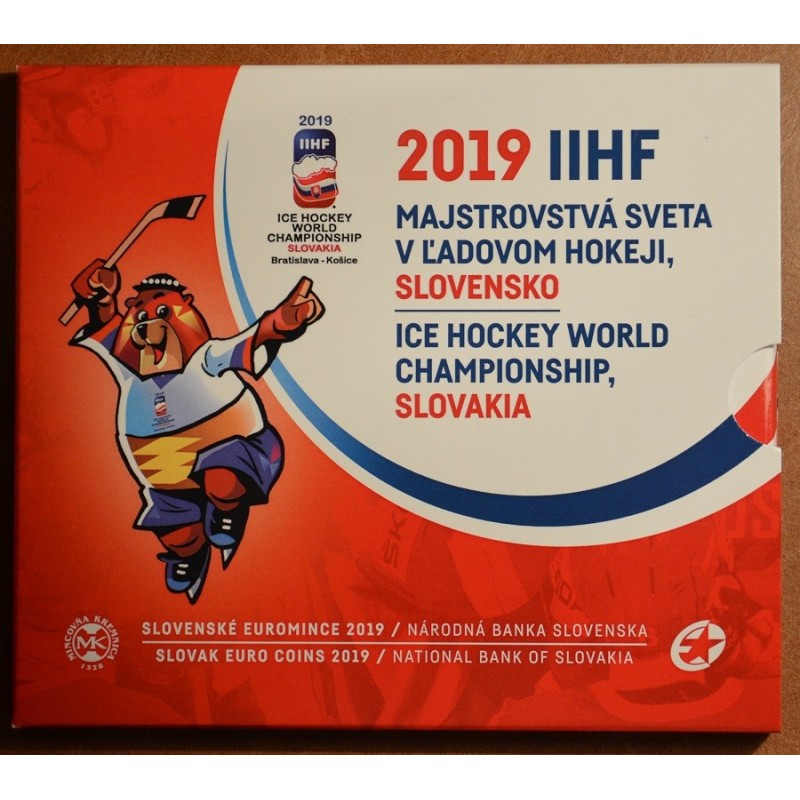 eurocoin eurocoins Set of 8 Slovak coins 2019 World hockey Champion...
