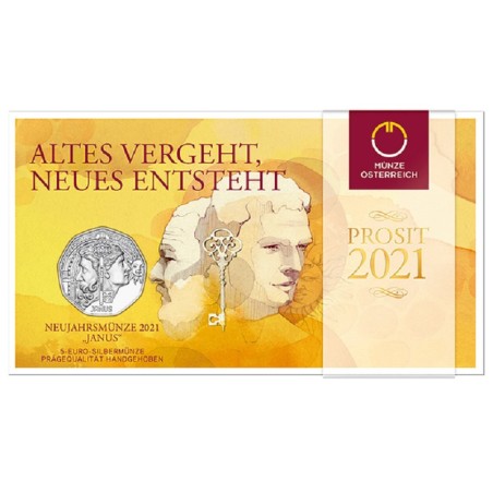 eurocoin eurocoins 5 Euro Austria 2021 - New year coin Janus (BU)