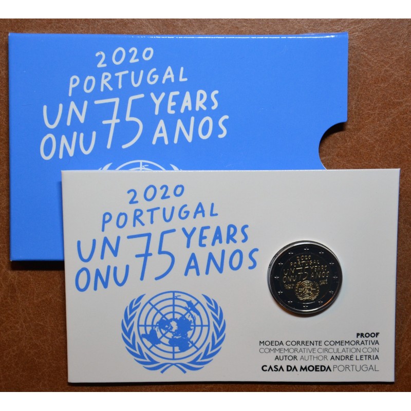 Euromince mince 2 Euro Portugalsko 2020 - 75 rokov Spojených národo...