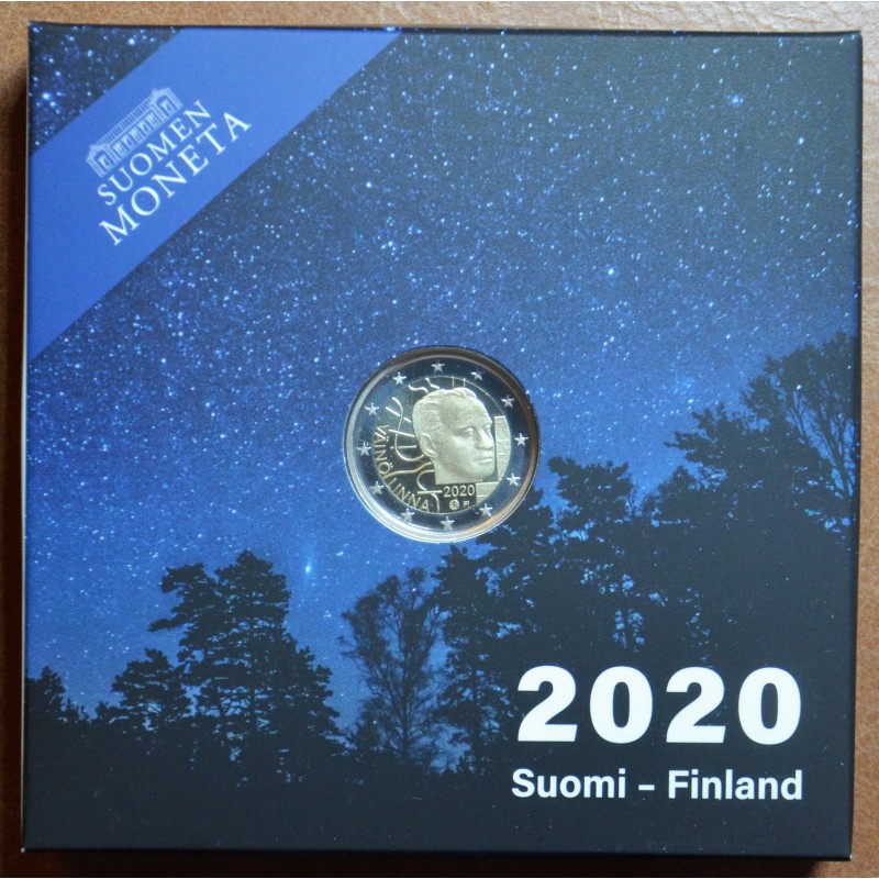Euromince mince 2 Euro Fínsko 2020 - Väinö Linna (Proof)
