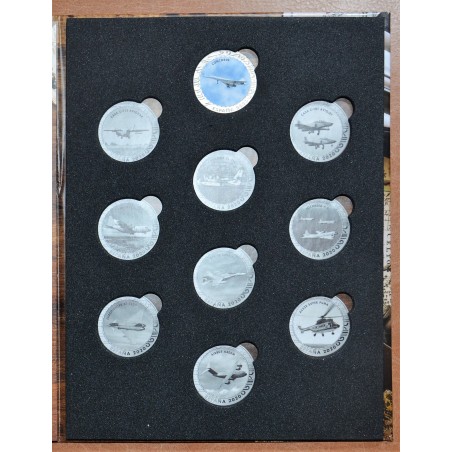 eurocoin eurocoins 5 x 1,5 Euro Spain 2020 Historia de la Aviacion ...