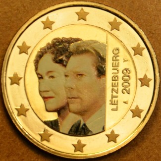 2 Euro Luxembourg 2009 - 90th Anniversary of Grand Duchess Charlotte's Accession to the Throne (colored UNC)