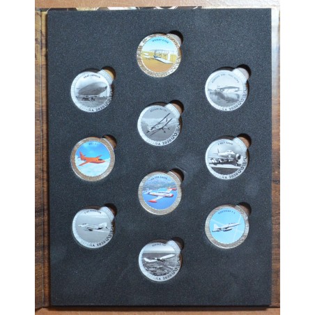 eurocoin eurocoins 5 x 1,5 Euro Spain 2020 Historia de la Aviacion ...