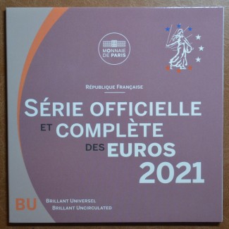Set of 8 eurocoins France 2021 (BU)
