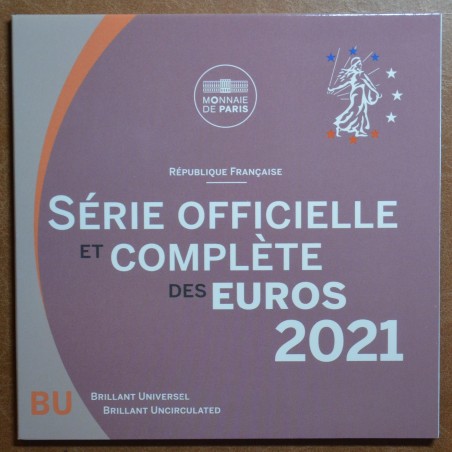 euroerme érme Franciaország 2021 - 8 részes forgalmi sor (BU)