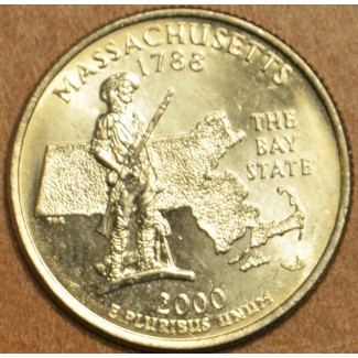 eurocoin eurocoins 25 cent USA 2000 Massachusetts \\"S\\" (Proof)