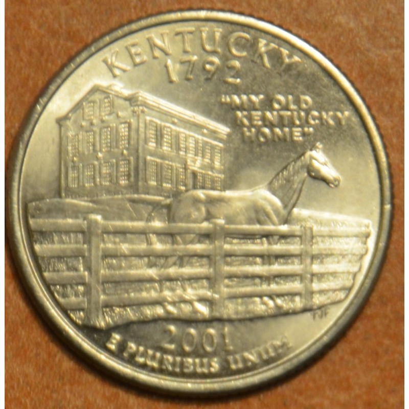 Euromince mince 25 cent USA 2001 Kentucky \\"S\\" (UNC)