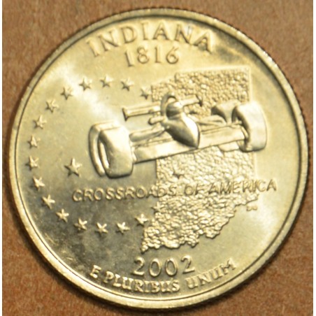 euroerme érme 25 cent USA 2002 Indiana \\"S\\" (Proof)