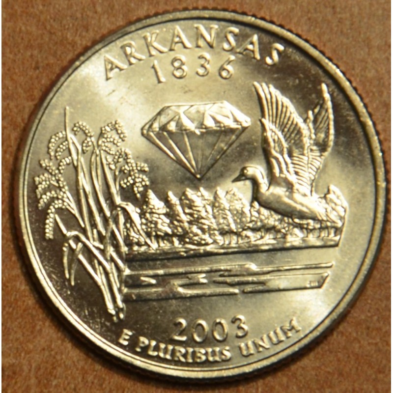 eurocoin eurocoins 25 cent USA 2003 Arkansas \\"S\\" (Proof)