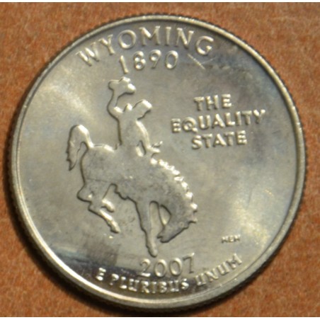 Euromince mince 25 cent USA 2007 Wyoming \\"S\\" (Proof)