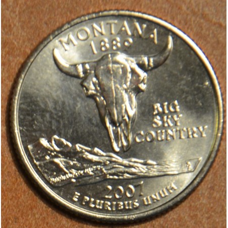 euroerme érme 25 cent USA 2007 Montana \\"S\\" (Proof)