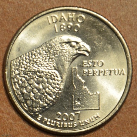euroerme érme 25 cent USA 2007 Idaho \\"S\\" (Proof)