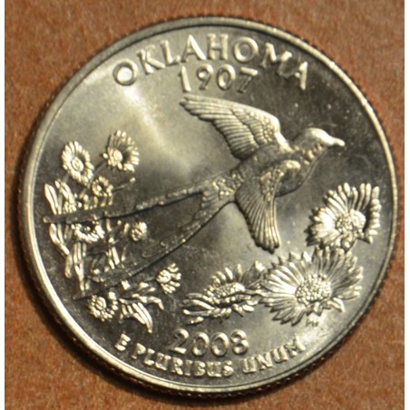 eurocoin eurocoins 25 cent USA 2008 Oklahoma \\"S\\" (Proof)
