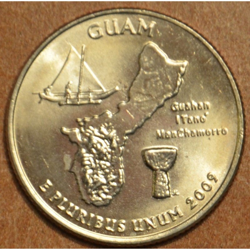 Euromince mince 25 cent USA 2009 Guam \\"S\\" (Proof)