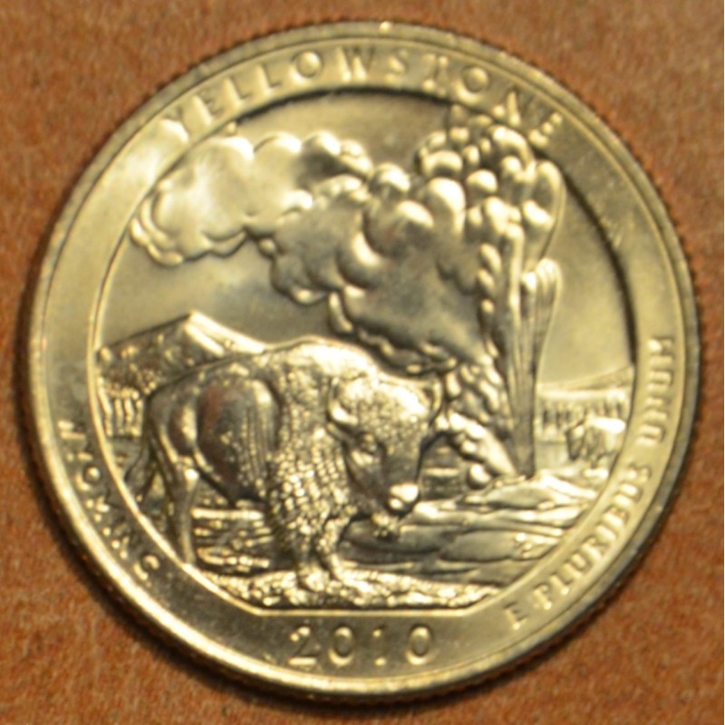 euroerme érme 25 cent USA 2010 Yellowstone \\"S\\" (Proof)