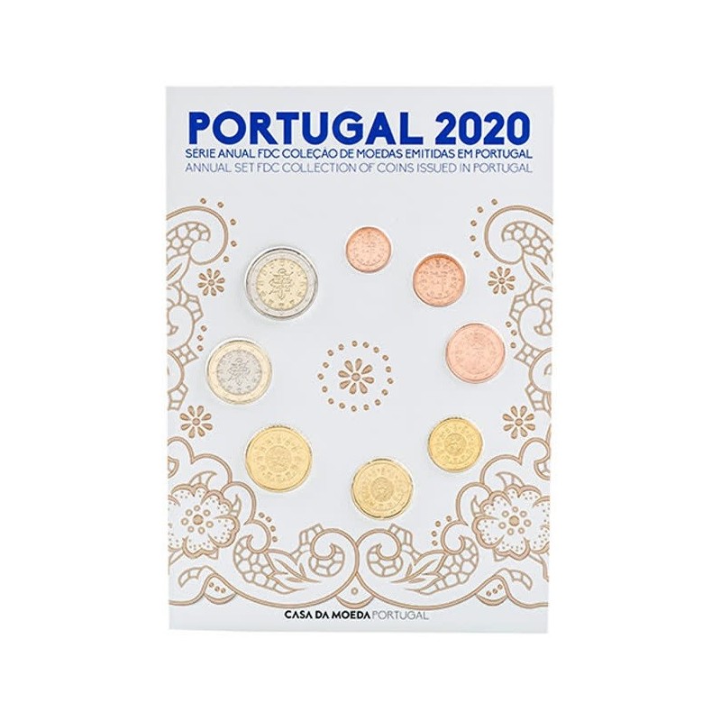 euroerme érme Portugália 2020 - 8 részes forgalmi sor (UNC)