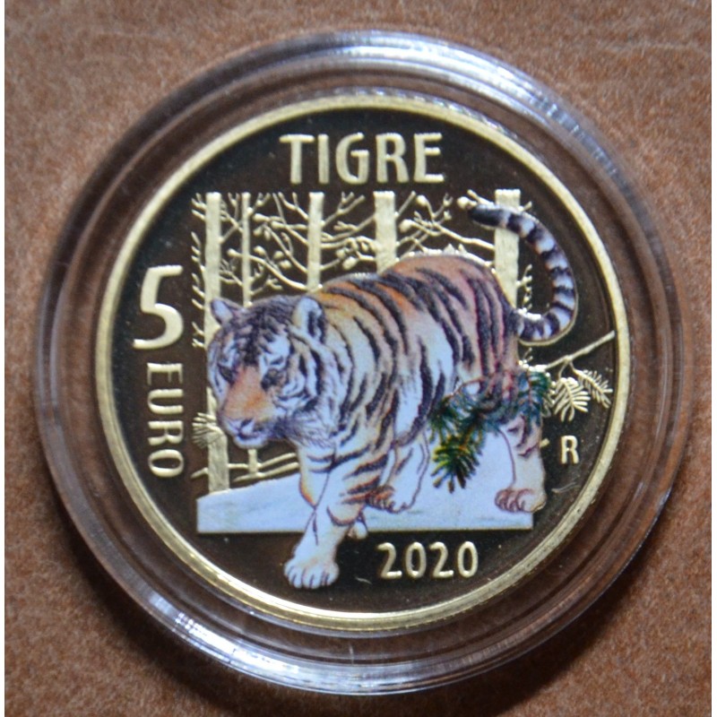 eurocoin eurocoins 5 Euro Italy 2020 - Tiger (Proof)
