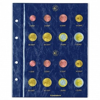 euroerme érme 2 új lap a Leuchtturm Vista albumba 2 forgalmi sorra