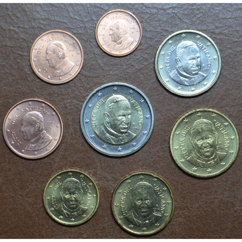 Euromince mince Vatikán 2014 sada 8 euromincí (UNC bez foldra)