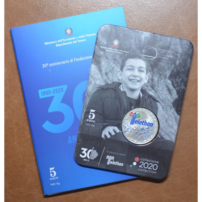 eurocoin eurocoins 5 Euro Italy 2020 - Telethon (Proof)