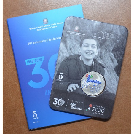 Euromince mince 5 Euro Taliansko 2020 - Telethon (Proof)