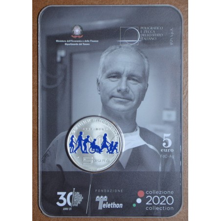 Euromince mince 5 Euro Taliansko 2020 - Telethon (Proof)